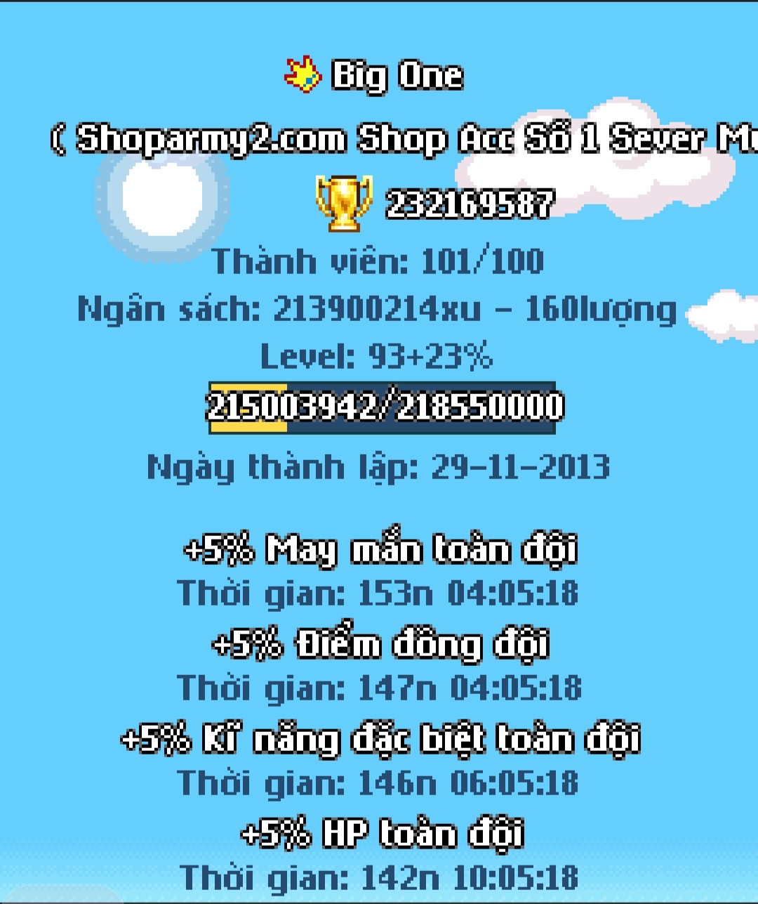 CLAN TỐP FULL ITEM CHIẾN SVTĐ !